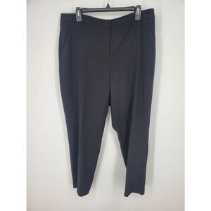 T Tahari Women's Black‎ Crop Career Work Pant Trousers Size 14